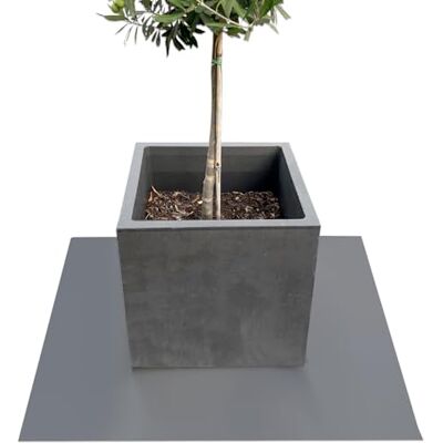 KARAT Untersetzer für Blumentopf, Blumenuntersetzer mit abgeschrägter Kante, Unterlage für Pflanztöpfe, Schutzmatte, Bodenschutzmatte, Blumentopfuntersetzer (Majesty) (Dunkelgrau, Eckig 90 x 90 cm) KARAT Untersetzer für Blumentopf, Blumenuntersetzer mit abgeschrägter Kante, Unterlage für Pflanztöpfe, Schutzmatte, Bodenschutzmatte, Blumentopfuntersetzer (Majesty) (Dunkelgrau, Eckig 90 x 90 cm)