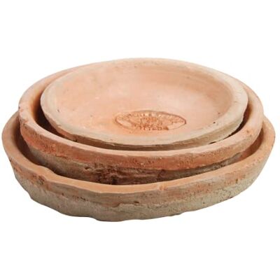 Esschert Design 3er Satz Set Untersetzer rund Aged Terracotta Blumen Pflanzen Esschert Design 3er Satz Set Untersetzer rund Aged Terracotta Blumen Pflanzen