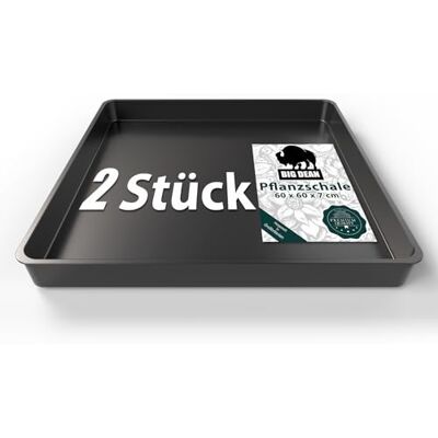 BigDean 2X Pflanzschale groß 60x60x7cm ideal für anzüchten Pflanzen & mehr BigDean 2X Pflanzschale groß 60x60x7cm ideal für anzüchten Pflanzen & mehr