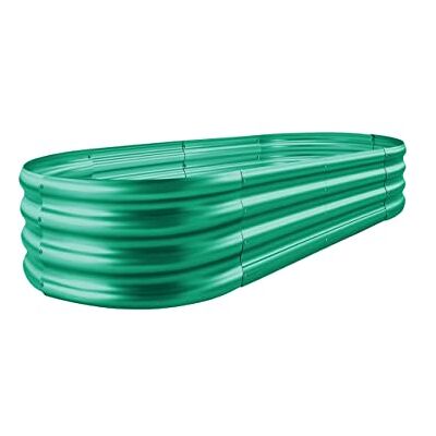 Land Guard Verzinktes Hochbeet-Set, verzinkter Pflanzgefäß, erhöhte Gartenkästen für den Außenbereich, ovale große Metall-Hochbeet für Gemüse, 1,2 x 0,6 x 0,3 m (1 Stück) (grün) Land Guard Verzinktes Hochbeet-Set, verzinkter Pflanzgefäß, erhöhte Gartenkästen für den Außenbereich, ovale große Metall-Hochbeet für Gemüse, 1,2 x 0,6 x 0,3 m (1 Stück) (grün)