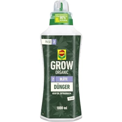 Compo GROW ORGANIC Blüte Dünger für Spezialkulturen Dünger für Indoor & Outdoor Spezialdünger für die Blütephase organisch 1l, braun Compo GROW ORGANIC Blüte Dünger für Spezialkulturen Dünger für Indoor & Outdoor Spezialdünger für die Blütephase organisch 1l, braun