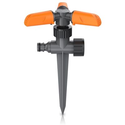 Brandson Rasensprenger 360 Grad 15 Strahldüsen – hohe Reichweite – Abstrahlwinkel um 45° verstellbar – Schnellkupplungsadapter Rasensprinkler Garten Rasen Beet Blumen Brandson Rasensprenger 360 Grad 15 Strahldüsen – hohe Reichweite – Abstrahlwinkel um 45° verstellbar – Schnellkupplungsadapter Rasensprinkler Garten Rasen Beet Blumen