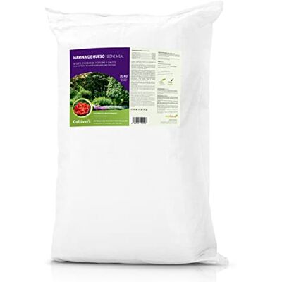 CULTIVERS Knochenmehl 20 kg Ökologischer Pflanzendünger mit 30% Phosphor und 38% Kalzium Bodenverbessernder Dünger für Wurzelbildung, Blüte und Fruchtqualität 100% natürlich CULTIVERS Knochenmehl 20 kg Ökologischer Pflanzendünger mit 30% Phosphor und 38% Kalzium Bodenverbessernder Dünger für Wurzelbildung, Blüte und Fruchtqualität 100% natürlich