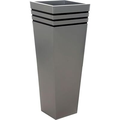 VIVANNO New Classic Blumenkübel 80 cm Silber Zink Pflanzkübel mit System Konischer Blumentopf aus verzinktem Stahlblech Inklusive Bewässerung Edles Design für Innen und Außen 80x32x32 cm VIVANNO New Classic Blumenkübel 80 cm Silber Zink Pflanzkübel mit System Konischer Blumentopf aus verzinktem Stahlblech Inklusive Bewässerung Edles Design für Innen und Außen 80x32x32 cm