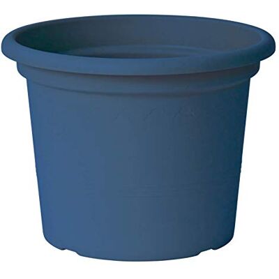 Euro3plast Geo Blumentopf 40 cm rund in Petrol Blau 1978.T4 Euro3plast Geo Blumentopf 40 cm rund in Petrol Blau 1978.T4