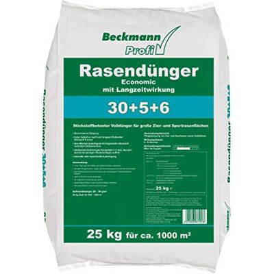 Beckmann Profi Rasendünge Economic 30+5+6 Mit Lzw, 25 Kg Beckmann Profi Rasendünge Economic 30+5+6 Mit Lzw, 25 Kg