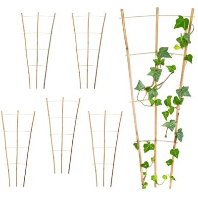 Spetebo Bambus Rankgitter 75 x 35 cm Natur 6er Set Holz Kletterhilfe konisch für Rankpflanzen Bambusstab Rankhilfe Blumenstütze Bambus für Garten Pflanzen Spetebo Bambus Rankgitter 75 x 35 cm Natur 6er Set Holz Kletterhilfe konisch für Rankpflanzen Bambusstab Rankhilfe Blumenstütze Bambus für Garten Pflanzen