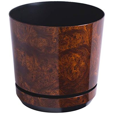 KORAD Blumentopf/Übertopf Holz 26 cm Pflanzkübel aus Hochwertiger Kunststoff Dekorativer Topf für Pflanzen KORAD Blumentopf/Übertopf Holz 26 cm Pflanzkübel aus Hochwertiger Kunststoff Dekorativer Topf für Pflanzen