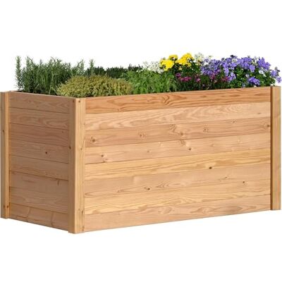 dobar ® XXL Hochbeet Massivholz Douglasie Bausatz Naturbelassenes Kräuterbeet für Außen Hochbeet-Kit für Garten inklusive Pflanzvlies 750 L, Natur dobar ® XXL Hochbeet Massivholz Douglasie Bausatz Naturbelassenes Kräuterbeet für Außen Hochbeet-Kit für Garten inklusive Pflanzvlies 750 L, Natur