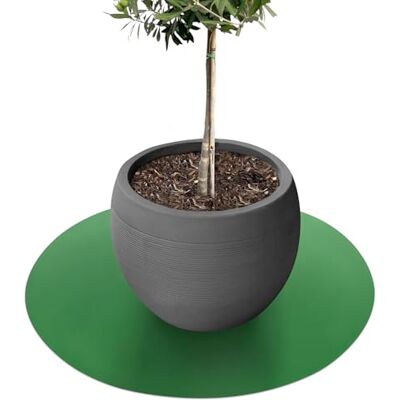 KARAT Untersetzer für Blumentopf, Blumenuntersetzer mit abgeschrägter Kante, Unterlage für Pflanztöpfe, Schutzmatte, Bodenschutzmatte, Blumentopfuntersetzer (Majesty) (Grün, Rund 90 cm) KARAT Untersetzer für Blumentopf, Blumenuntersetzer mit abgeschrägter Kante, Unterlage für Pflanztöpfe, Schutzmatte, Bodenschutzmatte, Blumentopfuntersetzer (Majesty) (Grün, Rund 90 cm)