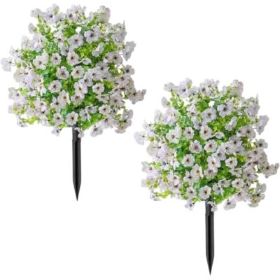 Generic 2Pcs 23.62 in Faux Flower Garden Stakes Easy Install No Fade Outdoor Realistic Plastic Flowers with Ground Stake for Porch Patio Balcony Planter Yard Generic 2Pcs 23.62 in Faux Flower Garden Stakes Easy Install No Fade Outdoor Realistic Plastic Flowers with Ground Stake for Porch Patio Balcony Planter Yard