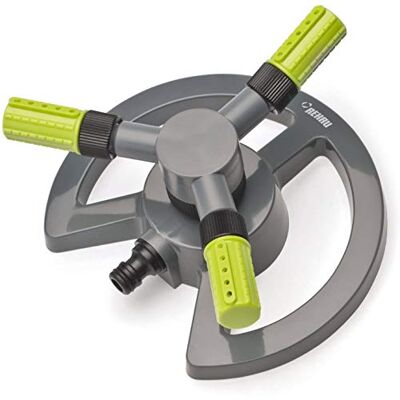 REHAU 18432 8 Kreisregner Trio, Rasensprenger zur Gartenbewässerung, Grün, 13 mm, 1/2 Zoll REHAU 18432 8 Kreisregner Trio, Rasensprenger zur Gartenbewässerung, Grün, 13 mm, 1/2 Zoll