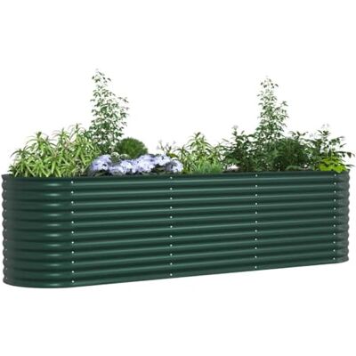 vidaXL Garten Hochbeet Grün Feuerverzinkter Stahl 320 x 80 x 81 cm vidaXL Garten Hochbeet Grün Feuerverzinkter Stahl 320 x 80 x 81 cm