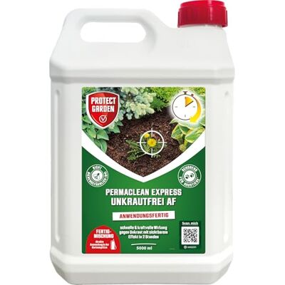 PROTECT GARDEN Permaclean Express Unkrautfrei AF, anwendungsfertiger Unkrautvernichter mit schneller Wirkung gegen Unkräuter und Ungräser, 5 Liter Fertigformulierung PROTECT GARDEN Permaclean Express Unkrautfrei AF, anwendungsfertiger Unkrautvernichter mit schneller Wirkung gegen Unkräuter und Ungräser, 5 Liter Fertigformulierung