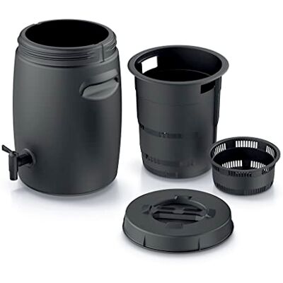 Kreher Komposter 25 L mit Einsatz, Filter und Spender, Schwarz Aus Kunststoff zur Herstellung von natürlichem Dünger, ideal für Küche, Garten und Bioabfall Kreher Komposter 25 L mit Einsatz, Filter und Spender, Schwarz Aus Kunststoff zur Herstellung von natürlichem Dünger, ideal für Küche, Garten und Bioabfall