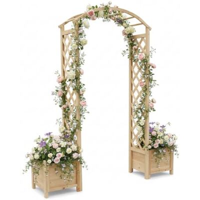 Mucola Gartenbogen mit Rosen und Pflanzenstütze - Gartentyp Mucola Gartenbogen mit Rosen und Pflanzenstütze - Gartentyp