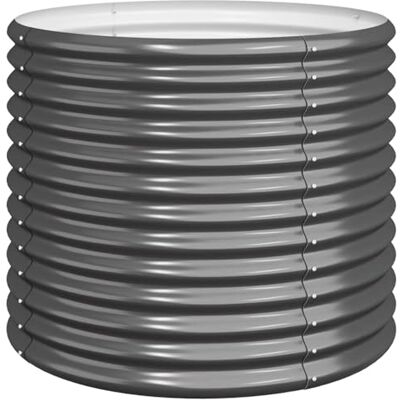vidaXL Gartentopf Pulverbeschichteter Stahl 80x80x68 cm Anthrazit - Gartentopf vidaXL Gartentopf Pulverbeschichteter Stahl 80x80x68 cm Anthrazit - Gartentopf