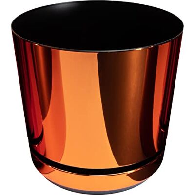 KORAD Blumentopf mit untersatzer Muster 085 Orange 14 cm Pflanzkübel aus Hochwertiger Kunststoff Dekorativer Topf für Pflanzen KORAD Blumentopf mit untersatzer Muster 085 Orange 14 cm Pflanzkübel aus Hochwertiger Kunststoff Dekorativer Topf für Pflanzen