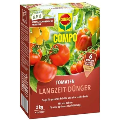Compo Tomaten Langzeit-Dünger für frucht- und knollenbildendes Feingemüse sowie Gewürzkräuter, Tomatendünger, 6 Monate Langzeitwirkung, 2 kg, 33 m² Compo Tomaten Langzeit-Dünger für frucht- und knollenbildendes Feingemüse sowie Gewürzkräuter, Tomatendünger, 6 Monate Langzeitwirkung, 2 kg, 33 m²