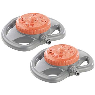 Royal Gardineer Regner: 2er-Set Kreis-Rasensprinkler, 8 Sprüh-Funktionen, für Gartenschläuche (Kreisregner, Gartenregner, Pflanzen) Royal Gardineer Regner: 2er-Set Kreis-Rasensprinkler, 8 Sprüh-Funktionen, für Gartenschläuche (Kreisregner, Gartenregner, Pflanzen)