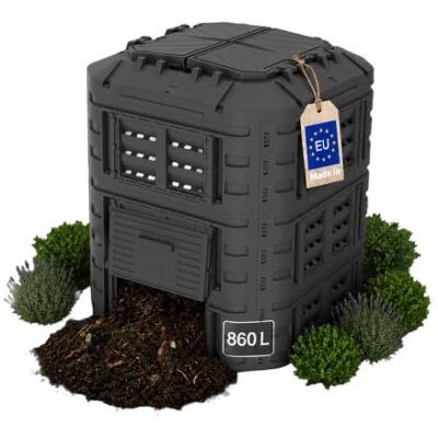 FIXKRAFT Thermokomposter 860L Komposter Garten Schnellkomposter Für schnelles Kompostieren von Rasenschnitt, Laub, Küchenabfällen – natürlicher Kompost als Dünger im eigenen Garten FIXKRAFT Thermokomposter 860L Komposter Garten Schnellkomposter Für schnelles Kompostieren von Rasenschnitt, Laub, Küchenabfällen – natürlicher Kompost als Dünger im eigenen Garten