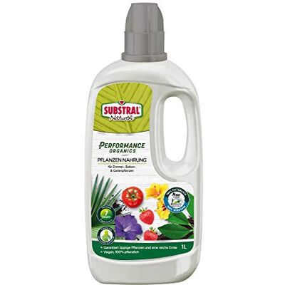 Substral Performance Organics Pflanzen Nahrung, Rein pflanzlicher Spezial-Flüssigdünger mit N-Max Formel, 1 Liter Substral Performance Organics Pflanzen Nahrung, Rein pflanzlicher Spezial-Flüssigdünger mit N-Max Formel, 1 Liter