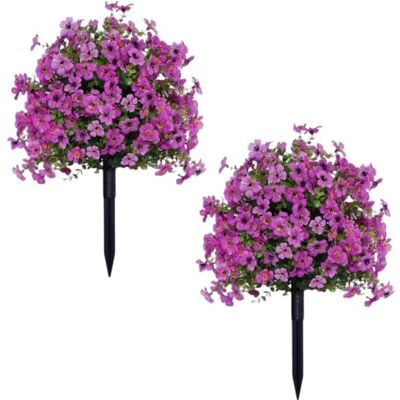 Generic 2Pcs 23.62 in Faux Flower Garden Stakes Easy Install No Fade Outdoor Realistic Plastic Flowers with Ground Stake for Porch Patio Balcony Planter Yard Generic 2Pcs 23.62 in Faux Flower Garden Stakes Easy Install No Fade Outdoor Realistic Plastic Flowers with Ground Stake for Porch Patio Balcony Planter Yard
