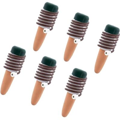 Spetebo Zimmerpflanzen Wasserspender aus Ton 10 cm, 6er Set 75 cm Saugschlauch, Bewässerungssystem mit Ansaugschlauch, Automatische Bewässerung, Für Urlaub und Selbstbewässerung Spetebo Zimmerpflanzen Wasserspender aus Ton 10 cm, 6er Set 75 cm Saugschlauch, Bewässerungssystem mit Ansaugschlauch, Automatische Bewässerung, Für Urlaub und Selbstbewässerung