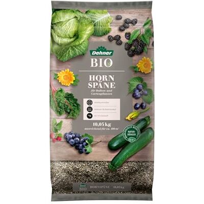 Dehner Bio Hornspäne, ökologischer Universaldünger, hochwertiger Dünger für Balkonpflanzen / Gartenpflanzen, natürliche Langzeitwirkung, 10.05 kg, für ca. 100 qm, bunt Dehner Bio Hornspäne, ökologischer Universaldünger, hochwertiger Dünger für Balkonpflanzen / Gartenpflanzen, natürliche Langzeitwirkung, 10.05 kg, für ca. 100 qm, bunt