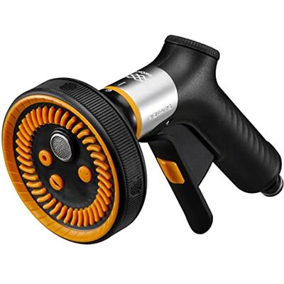 Fiskars Sprühpistole Multi, FiberComp, 5 Funktionen, Stufenlos regelbarer Durchfluss, Ein/Aus-Verriegelung, Abnehmbarer Wasserfilter, FiberComp/Metall, Universalgröße, Schwarz/Orange, 1067195 Fiskars Sprühpistole Multi, FiberComp, 5 Funktionen, Stufenlos regelbarer Durchfluss, Ein/Aus-Verriegelung, Abnehmbarer Wasserfilter, FiberComp/Metall, Universalgröße, Schwarz/Orange, 1067195