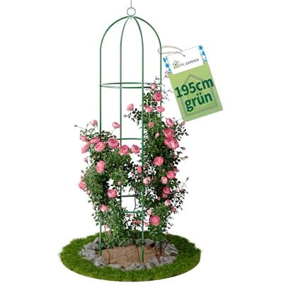 TTL GARDEN 195x40cm Obelisk Rankhilfe XL grün Rosen Rankgitter Metall rostfrei für Kletterpflanzen Rosen Clematis pulverbeschichteter Stahl 195 cm hoch 40cm Ø Rankobelisk für Tomaten Gurken TTL GARDEN 195x40cm Obelisk Rankhilfe XL grün Rosen Rankgitter Metall rostfrei für Kletterpflanzen Rosen Clematis pulverbeschichteter Stahl 195 cm hoch 40cm Ø Rankobelisk für Tomaten Gurken