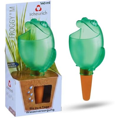 Scheurich Wasserspender Froggy Grün 140 ml Bewässerungskugel Tonkegel Bewässerungskugel Frosch, Wasserspeicher Pflanzen, Urlaubsbewässerung, Zimmerpflanzen Gießhilfe Scheurich Wasserspender Froggy Grün 140 ml Bewässerungskugel Tonkegel Bewässerungskugel Frosch, Wasserspeicher Pflanzen, Urlaubsbewässerung, Zimmerpflanzen Gießhilfe