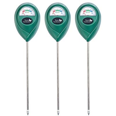 Royal Gardineer Feuchtemesser Boden: Boden-Feuchtigkeitsmessgerät für Pflanzen, 3er-Set (Pflanzen Feuchtigkeitsmesser, Feuchtigkeitsmesser Blumentopf, Grow) Royal Gardineer Feuchtemesser Boden: Boden-Feuchtigkeitsmessgerät für Pflanzen, 3er-Set (Pflanzen Feuchtigkeitsmesser, Feuchtigkeitsmesser Blumentopf, Grow)