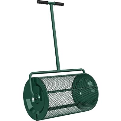 Outsunny Kompoststreuer Düngerstreuer T-Griff Metall 75L 61x40cm Grün Mesh-Korb, Gartenstreuer, Saatgutstreuer, Torfmoosstreuer, Rasenstreuer, Kompostrolle, für Kompost Mist Dünger Saat Outsunny Kompoststreuer Düngerstreuer T-Griff Metall 75L 61x40cm Grün Mesh-Korb, Gartenstreuer, Saatgutstreuer, Torfmoosstreuer, Rasenstreuer, Kompostrolle, für Kompost Mist Dünger Saat