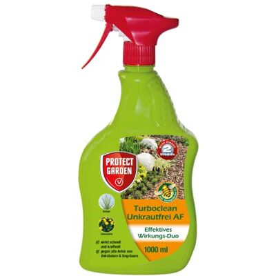 PROTECT GARDEN Turboclean Unkrautfrei AF, anwendungsfertiger Unkrautvernichter gegen alle Unkräuter mit schneller Wirkung, 1 Liter PROTECT GARDEN Turboclean Unkrautfrei AF, anwendungsfertiger Unkrautvernichter gegen alle Unkräuter mit schneller Wirkung, 1 Liter
