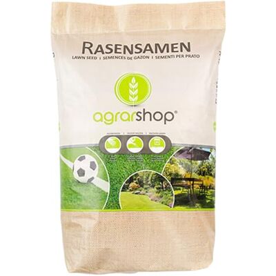 Agrarshop Rasensamen Universal 10 kg – Rasensaat für bis zu 400 m² – pflegeleicht & trockenheitsresistent – schnelle Begrünung – trittfest – für Neuanlage & Nachsaat Agrarshop Rasensamen Universal 10 kg – Rasensaat für bis zu 400 m² – pflegeleicht & trockenheitsresistent – schnelle Begrünung – trittfest – für Neuanlage & Nachsaat