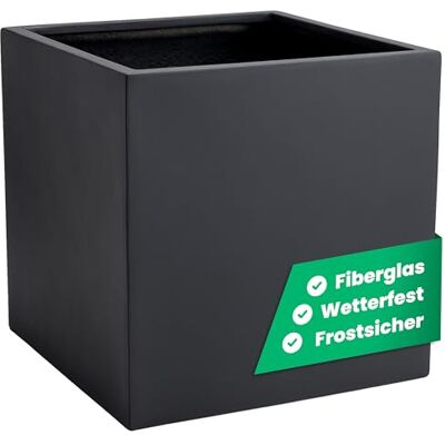 VIVANNO Pflanzkübel Block Fiberglas 60x60x60 cm Anthrazit Matt Wetterfester Blumenkübel in Würfel-Form, 216 Liter Volumen, Frostsicherer Pflanztopf für Garten, Balkon und Innenbereich VIVANNO Pflanzkübel Block Fiberglas 60x60x60 cm Anthrazit Matt Wetterfester Blumenkübel in Würfel-Form, 216 Liter Volumen, Frostsicherer Pflanztopf für Garten, Balkon und Innenbereich