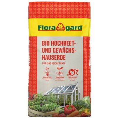 Floragard Bio Hochbeet- und Gewächshauserde, Spezialerde für Kräuter und Gemüse im Hochbeet, 60 L Floragard Bio Hochbeet- und Gewächshauserde, Spezialerde für Kräuter und Gemüse im Hochbeet, 60 L