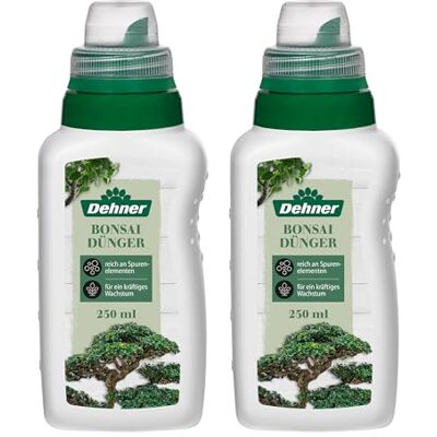 Dehner Bonsaidünger, hochwertiger Flüssigdünger, Dünger für Bonsai, NPK-Dünger, mit Spurennährstoffen, 2 x 250 ml (500 ml), für je ca. 50 l Dehner Bonsaidünger, hochwertiger Flüssigdünger, Dünger für Bonsai, NPK-Dünger, mit Spurennährstoffen, 2 x 250 ml (500 ml), für je ca. 50 l