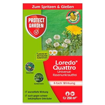 PROTECT GARDEN Universal-Rasenunkrautfrei Loredo Quattro Rasen-Unkrautvernichter gegen hartnäckige Unkräuter mit 4-fach Wirkung, 250 ml PROTECT GARDEN Universal-Rasenunkrautfrei Loredo Quattro Rasen-Unkrautvernichter gegen hartnäckige Unkräuter mit 4-fach Wirkung, 250 ml