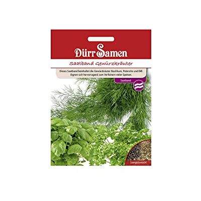 Dürr-Samen Saatband Gewürzkräuter Samen Sortiment 5 m Saatband Küchenkräuter Kräutersamen Saatgut Balkon Garten Hochbeet Kübel Dürr Samen Dürr-Samen Saatband Gewürzkräuter Samen Sortiment 5 m Saatband Küchenkräuter Kräutersamen Saatgut Balkon Garten Hochbeet Kübel Dürr Samen