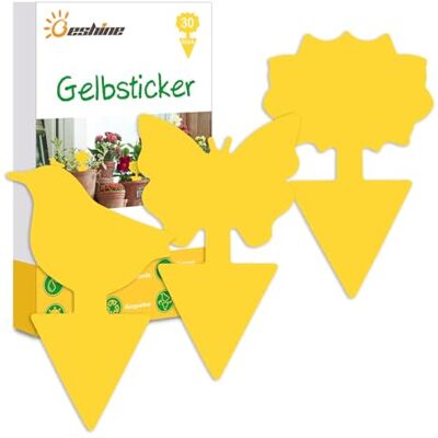 Beshine Gelbsticker, 30 Stück Gelbtafeln Trauermücken Bekämpfen klebriger Fänger für Pflanzen Innen- und Außeninsekten Fliegenkontrolle, wasserdicht und ungiftig Beshine Gelbsticker, 30 Stück Gelbtafeln Trauermücken Bekämpfen klebriger Fänger für Pflanzen Innen- und Außeninsekten Fliegenkontrolle, wasserdicht und ungiftig