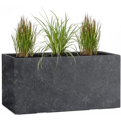 Pflanzwerk ® Pflanzkübel TUB Lava Anthrazit 30x60x30cm XXL – Rechteckig – Großer Fiberglas Blumenkübel für außen und innen Frostbeständig UV-Schutz Markenqualität Pflanzwerk ® Pflanzkübel TUB Lava Anthrazit 30x60x30cm XXL – Rechteckig – Großer Fiberglas Blumenkübel für außen und innen Frostbeständig UV-Schutz Markenqualität