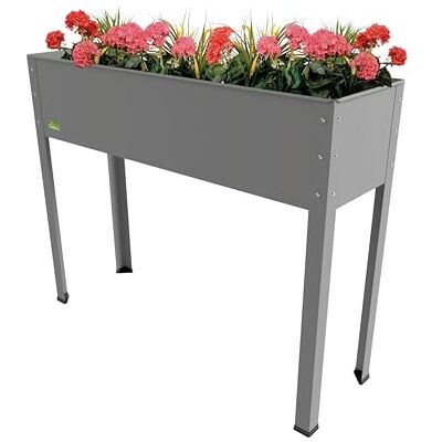Bio Green Metall-Hochbeet „Freising XL“ für Balkon und Terrasse Pflanzkasten für Gemüse und Blumen verzinkter Stahl, rostfrei 66 Liter B 100 x T 30 x H 80 cm Bio Green Metall-Hochbeet „Freising XL“ für Balkon und Terrasse Pflanzkasten für Gemüse und Blumen verzinkter Stahl, rostfrei 66 Liter B 100 x T 30 x H 80 cm