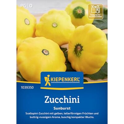 Kiepenkerl Zucchinisamen "Sunburst" 1039350, Gemüsesaat Dekorative gelbe Zucchinisamen, für Freiland & Hochbeete Kiepenkerl Zucchinisamen "Sunburst" 1039350, Gemüsesaat Dekorative gelbe Zucchinisamen, für Freiland & Hochbeete