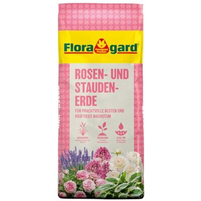 Floragard Rosenerde mit Ton, Spezialerde für Rosen im Garten und im Kübel, 18 L Floragard Rosenerde mit Ton, Spezialerde für Rosen im Garten und im Kübel, 18 L