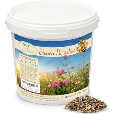 Magic of Nature Blumensamen Mischung 1kg Bienen-Paradies Bienenweide Über 20 einheimische Arten ohne Gräser Hohe Keimkraft für 300-500 m² Magic of Nature Blumensamen Mischung 1kg Bienen-Paradies Bienenweide Über 20 einheimische Arten ohne Gräser Hohe Keimkraft für 300-500 m²