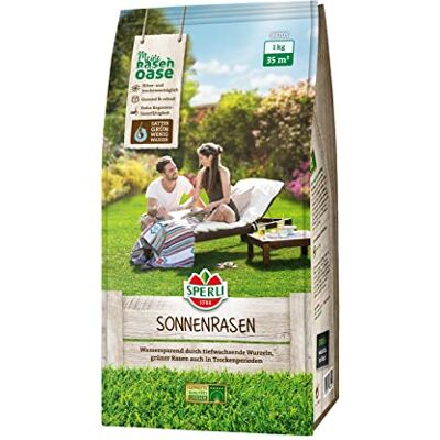 Sperli 'S Sonnenrasen "'s Sonnenrasen" 88705, Rasensaat Für grünen Rasen in Trockenperioden, 1 kg für 35 m² Sperli 'S Sonnenrasen "'s Sonnenrasen" 88705, Rasensaat Für grünen Rasen in Trockenperioden, 1 kg für 35 m²