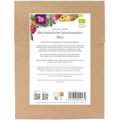 Magic Garden Seeds Alte Historische Gemüsesorten (Bio) Samenset mit 3 besonderen Saatgut Raritäten Gemüsesamen alte Sorten Pflanzensamen für den Garten Magic Garden Seeds Alte Historische Gemüsesorten (Bio) Samenset mit 3 besonderen Saatgut Raritäten Gemüsesamen alte Sorten Pflanzensamen für den Garten