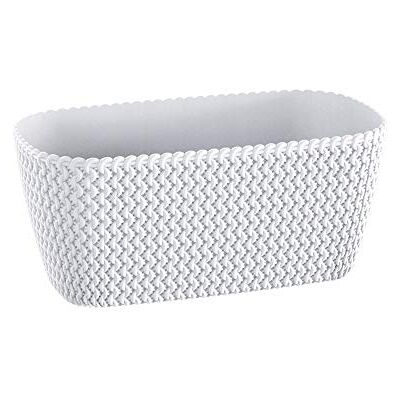 Prosperplast Rechteckiger Topf 7,4L Splofy aus weißem Kunststoff, 39,7 (Länge) x 18 (Breite) x 14,5 (Höhe) cm Prosperplast Rechteckiger Topf 7,4L Splofy aus weißem Kunststoff, 39,7 (Länge) x 18 (Breite) x 14,5 (Höhe) cm